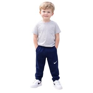 Nike sweatpant Boys Sz 4 Navy Blue With White Swoosh Y2K comfort strrtch easy on